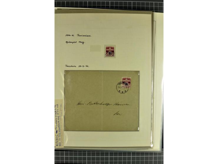 1875/1975, gestempelte Sammlung mit losen Marken, Briefstücken und Briefen, dabei Mi-Nr. 1 + DK 67 auf 4 Briefen, Halbierung 