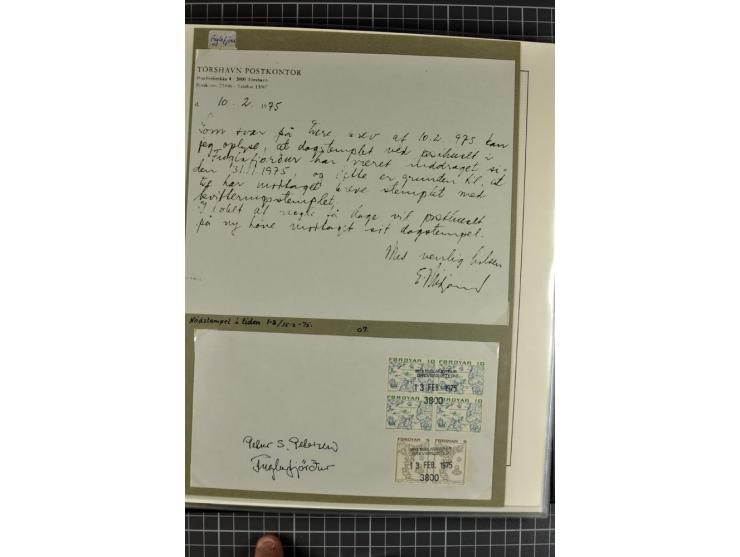 1875/1975, gestempelte Sammlung mit losen Marken, Briefstücken und Briefen, dabei Mi-Nr. 1 + DK 67 auf 4 Briefen, Halbierung 