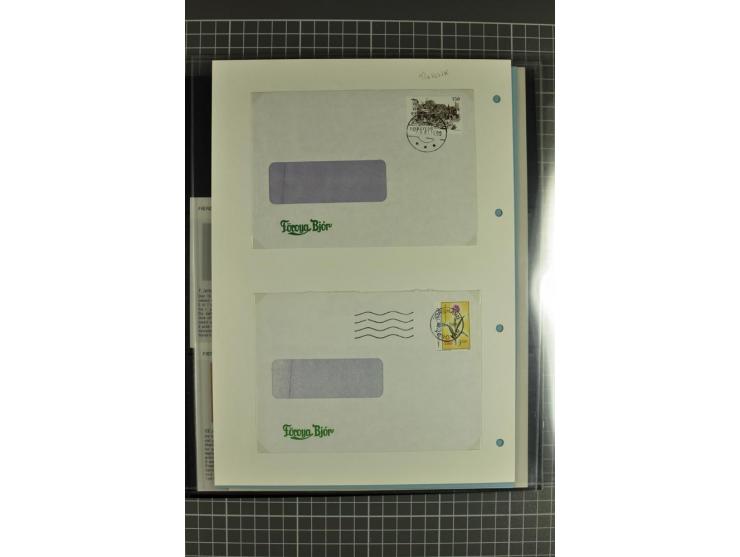 1875/1975, gestempelte Sammlung mit losen Marken, Briefstücken und Briefen, dabei Mi-Nr. 1 + DK 67 auf 4 Briefen, Halbierung 