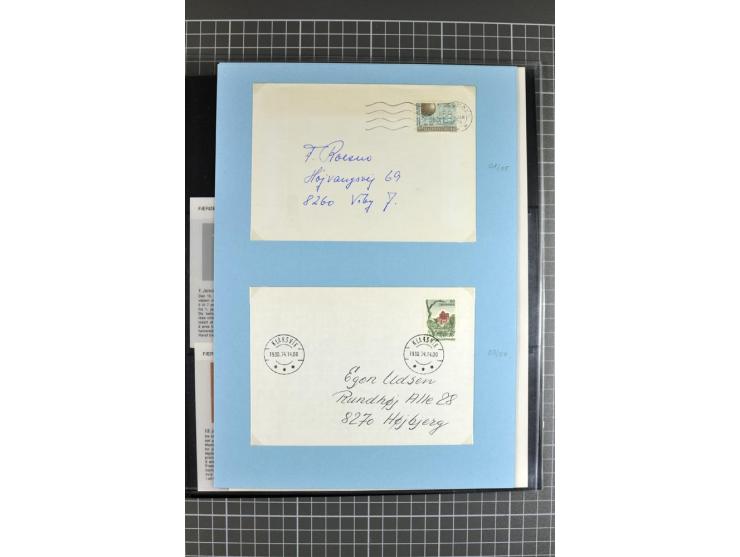 1875/1975, gestempelte Sammlung mit losen Marken, Briefstücken und Briefen, dabei Mi-Nr. 1 + DK 67 auf 4 Briefen, Halbierung 