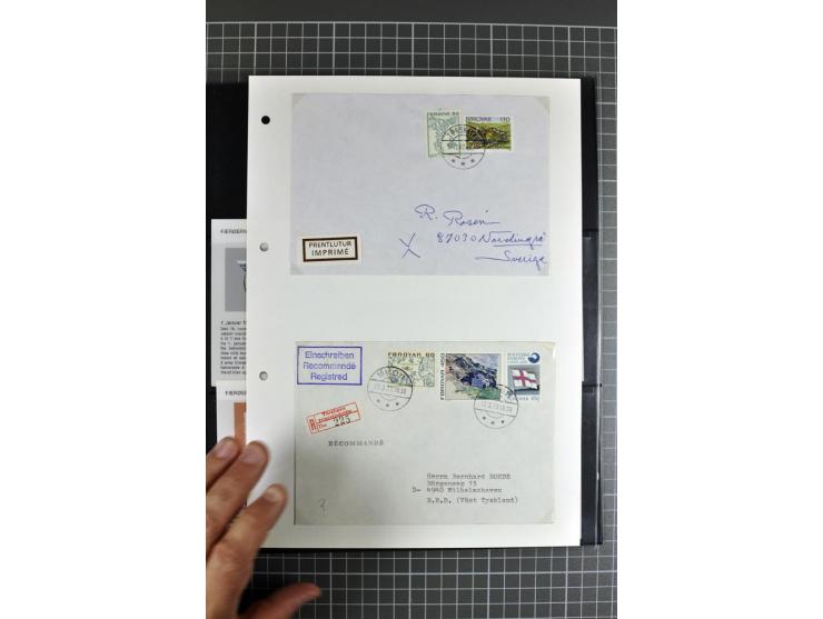 1875/1975, gestempelte Sammlung mit losen Marken, Briefstücken und Briefen, dabei Mi-Nr. 1 + DK 67 auf 4 Briefen, Halbierung 
