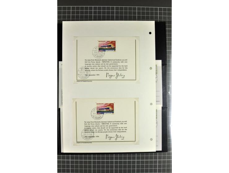 1875/1975, gestempelte Sammlung mit losen Marken, Briefstücken und Briefen, dabei Mi-Nr. 1 + DK 67 auf 4 Briefen, Halbierung 