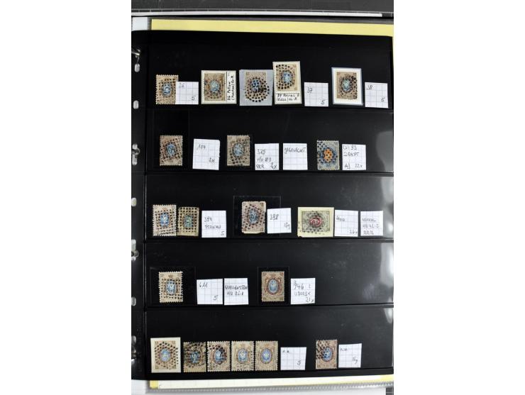 1858/77, Spezialsammlung der Punktnummernstempel auf 72 Briefen und 115 Marken/Briefstücken mit Entwertungen des zaristischen