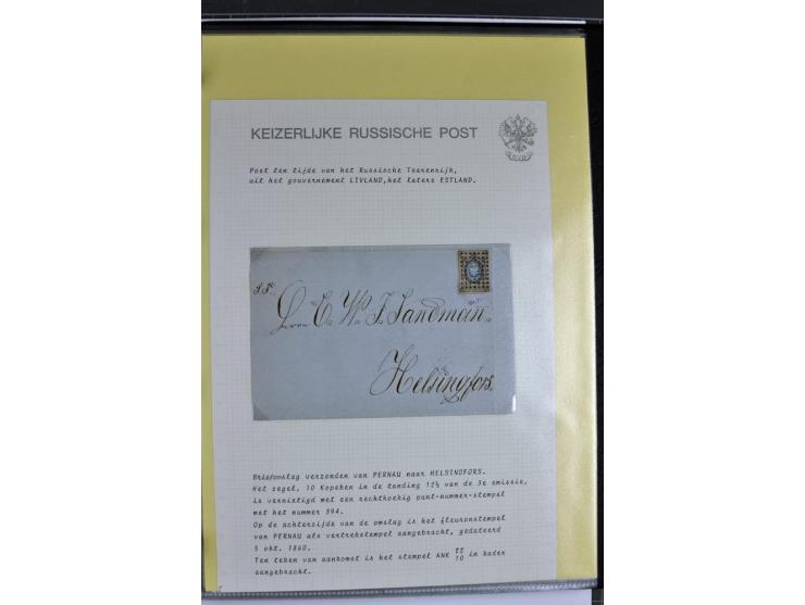 1858/77, Spezialsammlung der Punktnummernstempel auf 72 Briefen und 115 Marken/Briefstücken mit Entwertungen des zaristischen