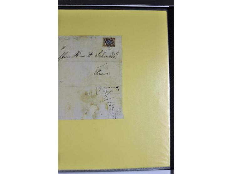 1858/77, Spezialsammlung der Punktnummernstempel auf 72 Briefen und 115 Marken/Briefstücken mit Entwertungen des zaristischen