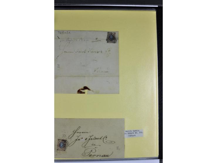 1858/77, Spezialsammlung der Punktnummernstempel auf 72 Briefen und 115 Marken/Briefstücken mit Entwertungen des zaristischen
