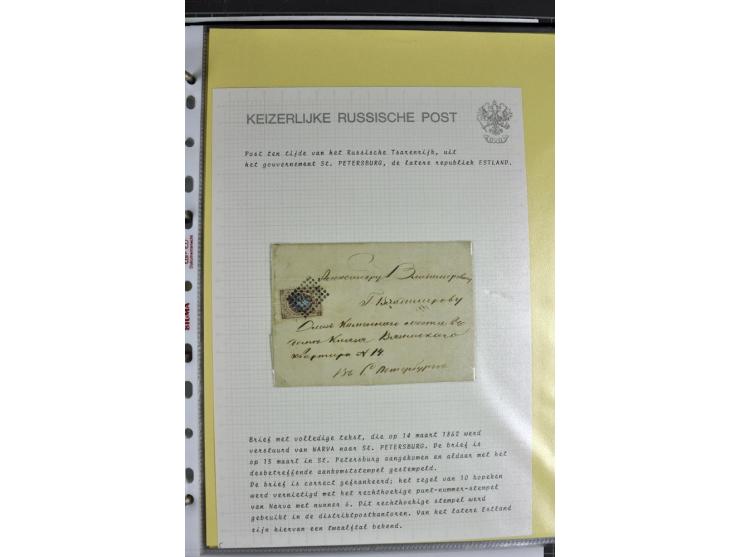1858/77, Spezialsammlung der Punktnummernstempel auf 72 Briefen und 115 Marken/Briefstücken mit Entwertungen des zaristischen