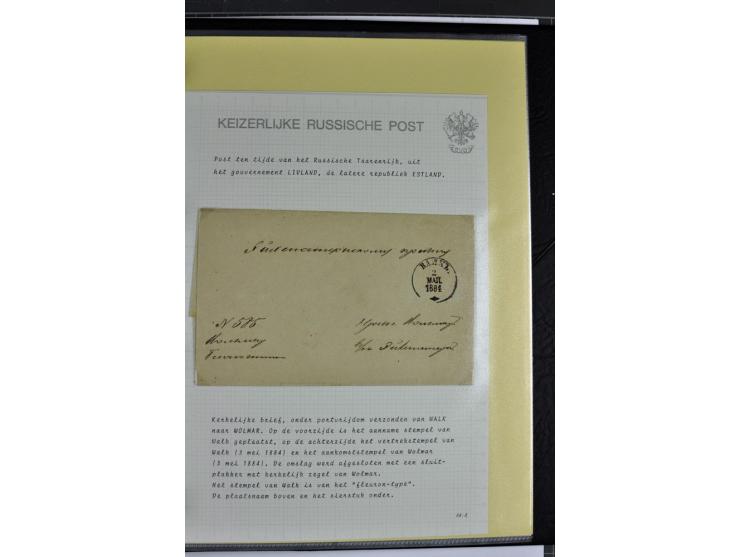 1858/77, Spezialsammlung der Punktnummernstempel auf 72 Briefen und 115 Marken/Briefstücken mit Entwertungen des zaristischen