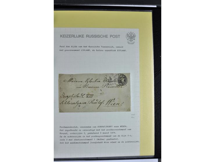 1858/77, Spezialsammlung der Punktnummernstempel auf 72 Briefen und 115 Marken/Briefstücken mit Entwertungen des zaristischen
