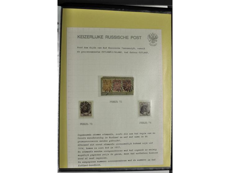 1858/77, Spezialsammlung der Punktnummernstempel auf 72 Briefen und 115 Marken/Briefstücken mit Entwertungen des zaristischen