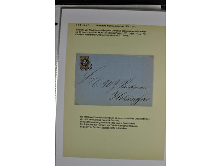 1858/77, Spezialsammlung der Punktnummernstempel auf 72 Briefen und 115 Marken/Briefstücken mit Entwertungen des zaristischen