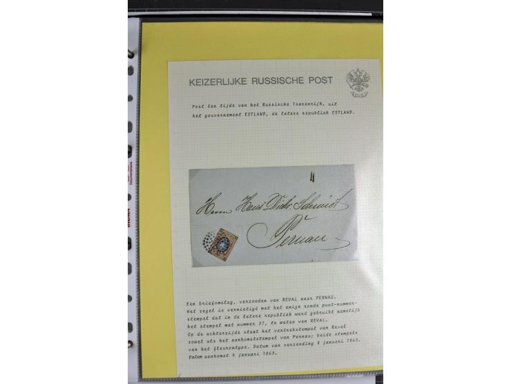 1858/77, Spezialsammlung der Punktnummernstempel auf 72 Briefen und 115 Marken/Briefstücken mit Entwertungen des zaristischen