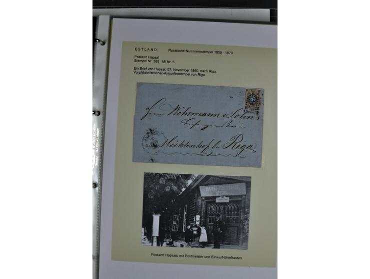 1858/77, Spezialsammlung der Punktnummernstempel auf 72 Briefen und 115 Marken/Briefstücken mit Entwertungen des zaristischen