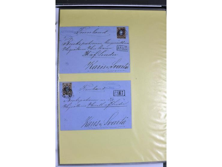 1858/77, Spezialsammlung der Punktnummernstempel auf 72 Briefen und 115 Marken/Briefstücken mit Entwertungen des zaristischen