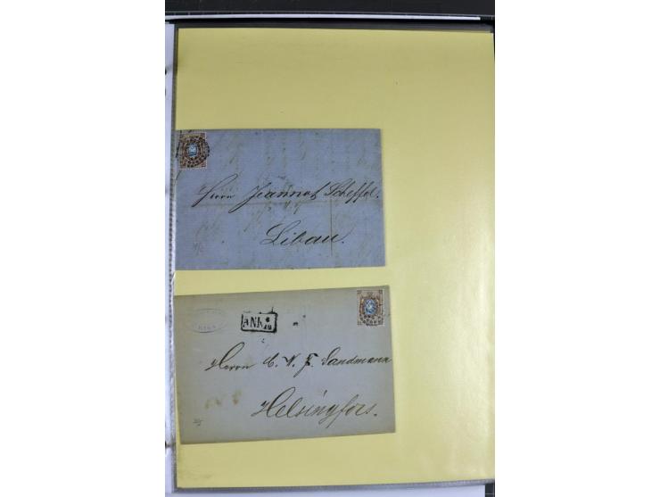 1858/77, Spezialsammlung der Punktnummernstempel auf 72 Briefen und 115 Marken/Briefstücken mit Entwertungen des zaristischen