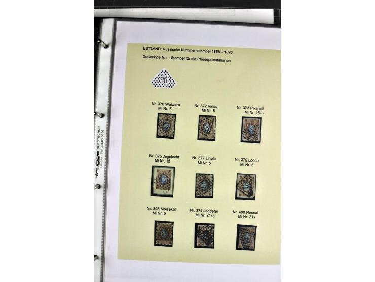 1858/77, Spezialsammlung der Punktnummernstempel auf 72 Briefen und 115 Marken/Briefstücken mit Entwertungen des zaristischen