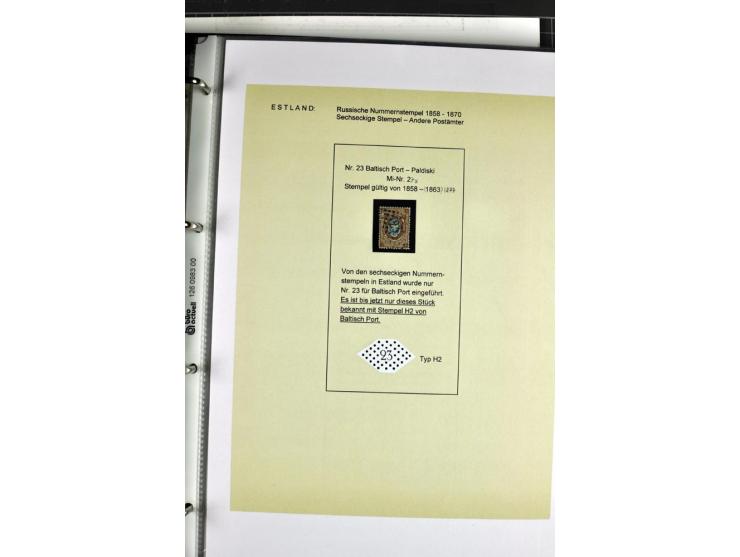 1858/77, Spezialsammlung der Punktnummernstempel auf 72 Briefen und 115 Marken/Briefstücken mit Entwertungen des zaristischen