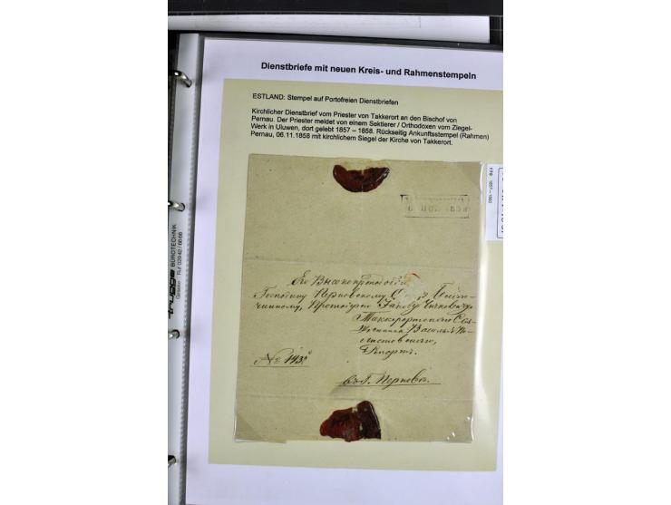 1858/77, Spezialsammlung der Punktnummernstempel auf 72 Briefen und 115 Marken/Briefstücken mit Entwertungen des zaristischen