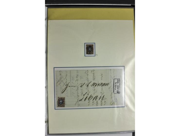 1858/77, Spezialsammlung der Punktnummernstempel auf 72 Briefen und 115 Marken/Briefstücken mit Entwertungen des zaristischen