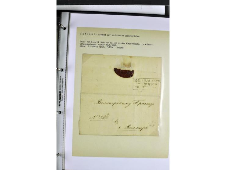 1858/77, Spezialsammlung der Punktnummernstempel auf 72 Briefen und 115 Marken/Briefstücken mit Entwertungen des zaristischen