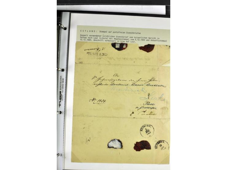 1858/77, Spezialsammlung der Punktnummernstempel auf 72 Briefen und 115 Marken/Briefstücken mit Entwertungen des zaristischen