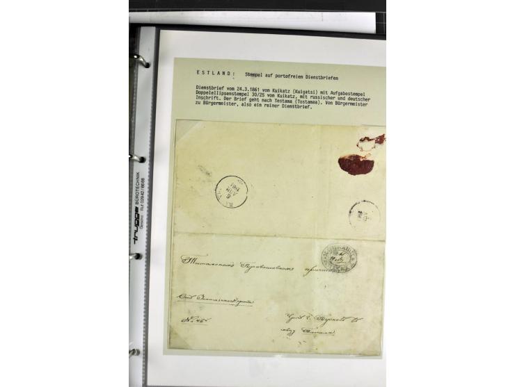 1858/77, Spezialsammlung der Punktnummernstempel auf 72 Briefen und 115 Marken/Briefstücken mit Entwertungen des zaristischen