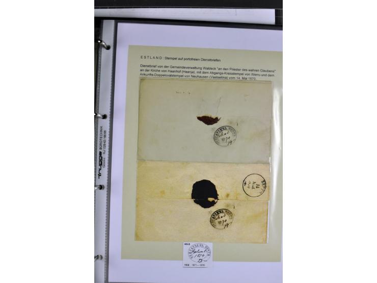 1858/77, Spezialsammlung der Punktnummernstempel auf 72 Briefen und 115 Marken/Briefstücken mit Entwertungen des zaristischen