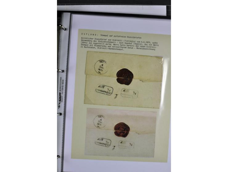 1858/77, Spezialsammlung der Punktnummernstempel auf 72 Briefen und 115 Marken/Briefstücken mit Entwertungen des zaristischen