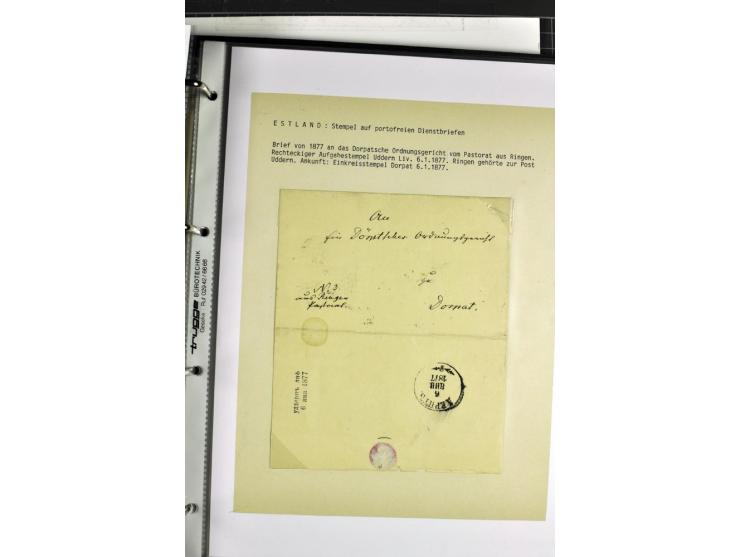 1858/77, Spezialsammlung der Punktnummernstempel auf 72 Briefen und 115 Marken/Briefstücken mit Entwertungen des zaristischen
