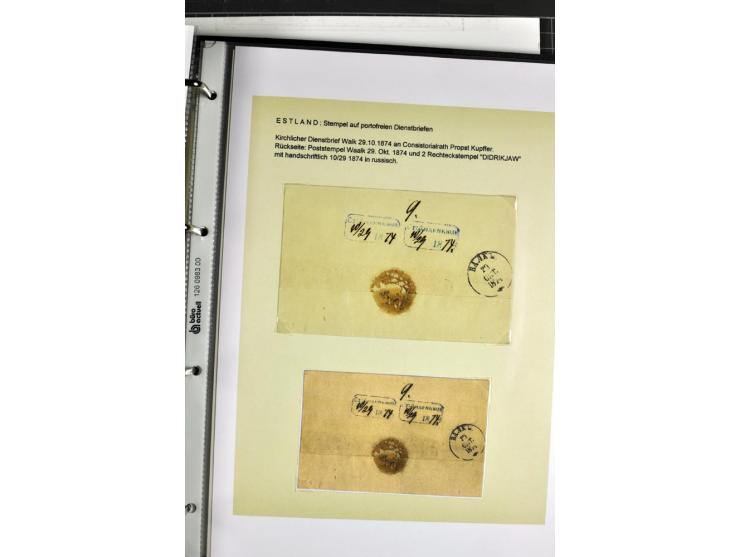 1858/77, Spezialsammlung der Punktnummernstempel auf 72 Briefen und 115 Marken/Briefstücken mit Entwertungen des zaristischen