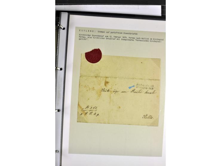 1858/77, Spezialsammlung der Punktnummernstempel auf 72 Briefen und 115 Marken/Briefstücken mit Entwertungen des zaristischen