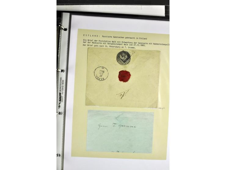 1858/77, Spezialsammlung der Punktnummernstempel auf 72 Briefen und 115 Marken/Briefstücken mit Entwertungen des zaristischen