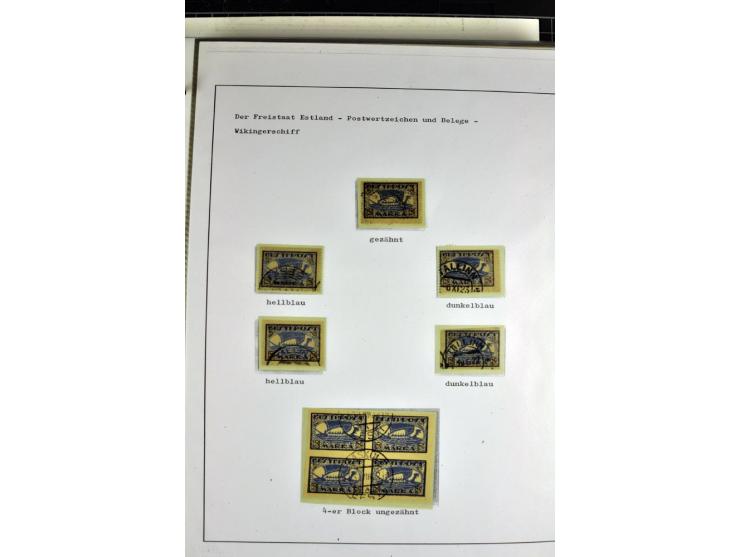 1918/40, postfrische, ungebrauchte und gestempelte Sammlung mit Briefen, Karten und Ganzsachen, dabei u.a. Mi.-Nr. 43-44A ung
