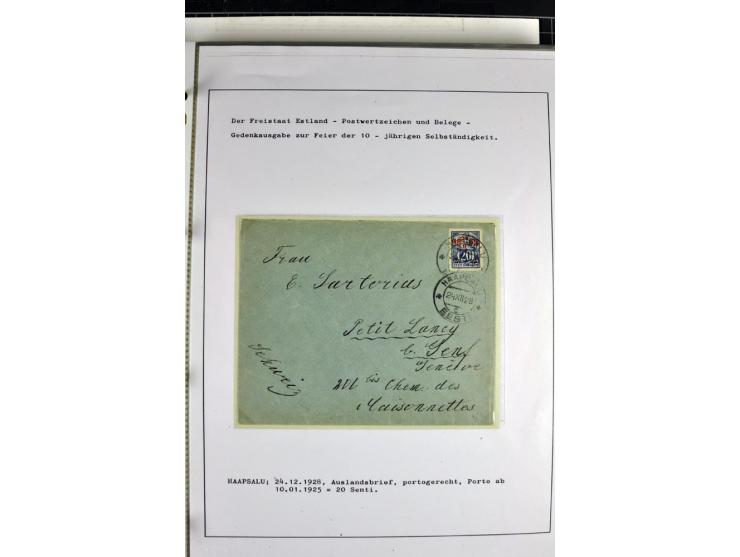 1918/40, postfrische, ungebrauchte und gestempelte Sammlung mit Briefen, Karten und Ganzsachen, dabei u.a. Mi.-Nr. 43-44A ung