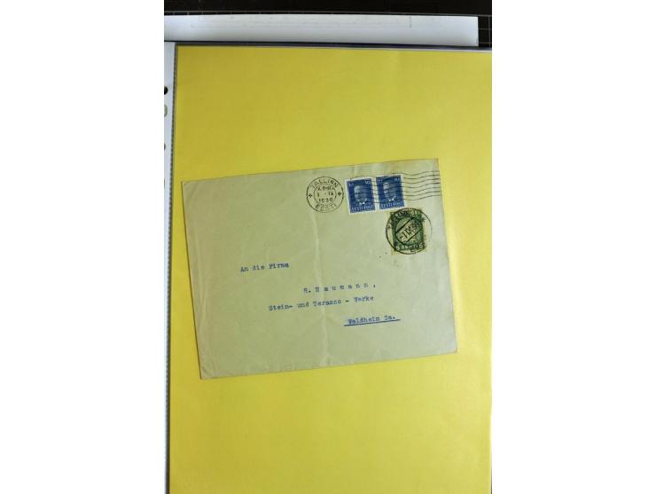1918/40, postfrische, ungebrauchte und gestempelte Sammlung mit Briefen, Karten und Ganzsachen, dabei u.a. Mi.-Nr. 43-44A ung