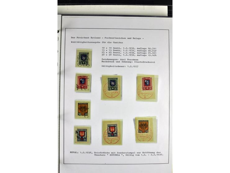 1918/40, postfrische, ungebrauchte und gestempelte Sammlung mit Briefen, Karten und Ganzsachen, dabei u.a. Mi.-Nr. 43-44A ung