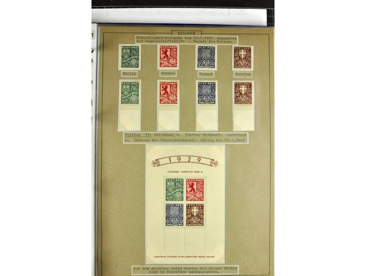 1918/40, postfrische, ungebrauchte und gestempelte Sammlung mit Briefen, Karten und Ganzsachen, dabei u.a. Mi.-Nr. 43-44A ung