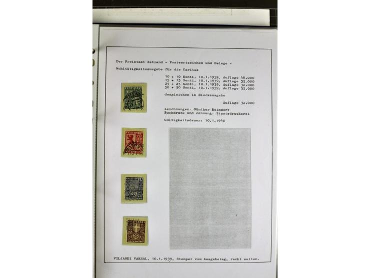 1918/40, postfrische, ungebrauchte und gestempelte Sammlung mit Briefen, Karten und Ganzsachen, dabei u.a. Mi.-Nr. 43-44A ung