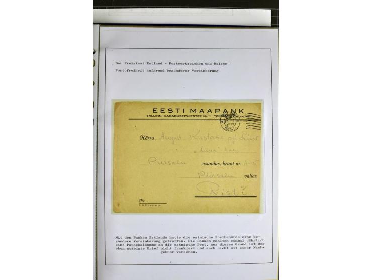 1918/40, postfrische, ungebrauchte und gestempelte Sammlung mit Briefen, Karten und Ganzsachen, dabei u.a. Mi.-Nr. 43-44A ung