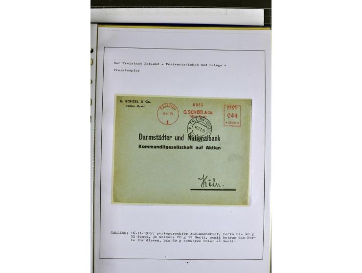 1918/40, postfrische, ungebrauchte und gestempelte Sammlung mit Briefen, Karten und Ganzsachen, dabei u.a. Mi.-Nr. 43-44A ung