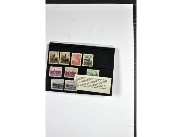 1918/40, postfrische, ungebrauchte und gestempelte Sammlung mit Briefen, Karten und Ganzsachen, dabei u.a. Mi.-Nr. 43-44A ung