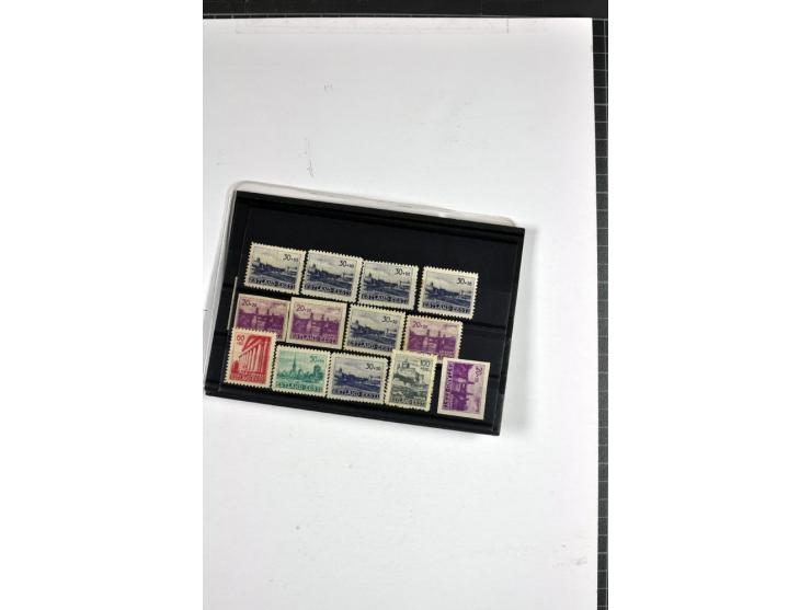1918/40, postfrische, ungebrauchte und gestempelte Sammlung mit Briefen, Karten und Ganzsachen, dabei u.a. Mi.-Nr. 43-44A ung