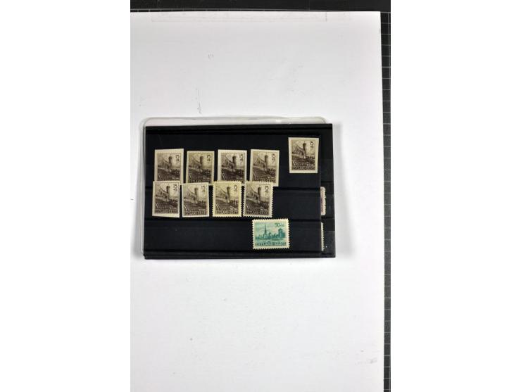 1918/40, postfrische, ungebrauchte und gestempelte Sammlung mit Briefen, Karten und Ganzsachen, dabei u.a. Mi.-Nr. 43-44A ung