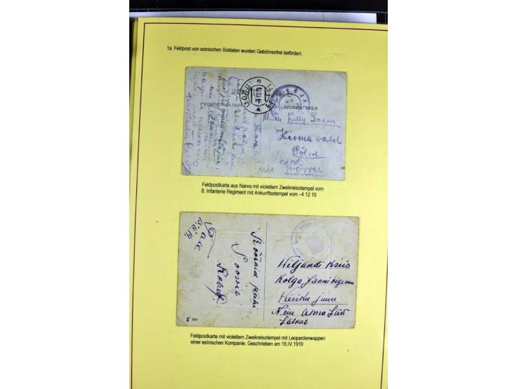 1918/40, postfrische, ungebrauchte und gestempelte Sammlung mit Briefen, Karten und Ganzsachen, dabei u.a. Mi.-Nr. 43-44A ung