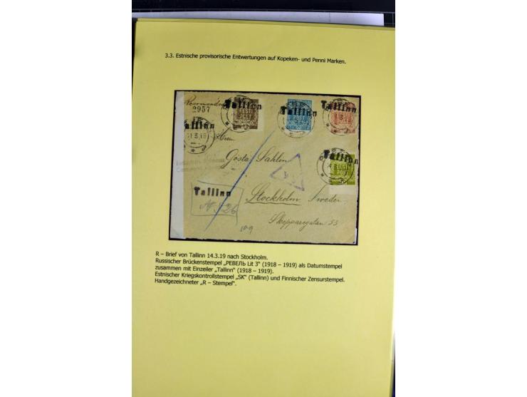 1918/40, postfrische, ungebrauchte und gestempelte Sammlung mit Briefen, Karten und Ganzsachen, dabei u.a. Mi.-Nr. 43-44A ung