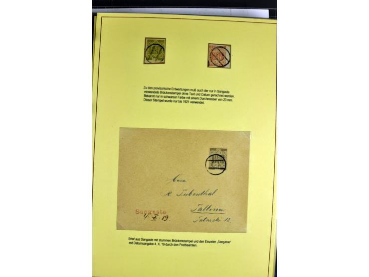 1918/40, postfrische, ungebrauchte und gestempelte Sammlung mit Briefen, Karten und Ganzsachen, dabei u.a. Mi.-Nr. 43-44A ung