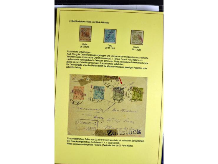 1918/40, postfrische, ungebrauchte und gestempelte Sammlung mit Briefen, Karten und Ganzsachen, dabei u.a. Mi.-Nr. 43-44A ung