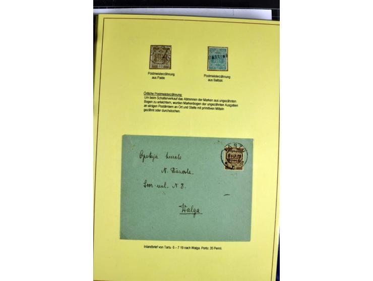 1918/40, postfrische, ungebrauchte und gestempelte Sammlung mit Briefen, Karten und Ganzsachen, dabei u.a. Mi.-Nr. 43-44A ung