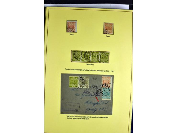 1918/40, postfrische, ungebrauchte und gestempelte Sammlung mit Briefen, Karten und Ganzsachen, dabei u.a. Mi.-Nr. 43-44A ung