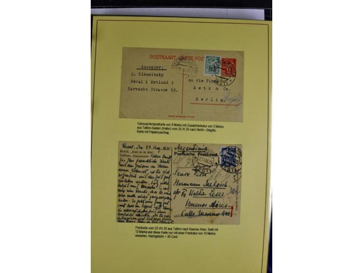 1918/40, postfrische, ungebrauchte und gestempelte Sammlung mit Briefen, Karten und Ganzsachen, dabei u.a. Mi.-Nr. 43-44A ung